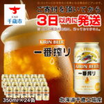 【ふるさと納税】 キリン一番搾り生ビール＜千歳工場産＞350ml（24本）北海道ふるさと納税 ビール お酒 ケース ビールふるさと納税 北海道 ビール 千歳市 ふるさと納税 ギフト 内祝い お歳暮 酒 父の日 ビール ギフト ふるさと納税 美味しさに 訳あり