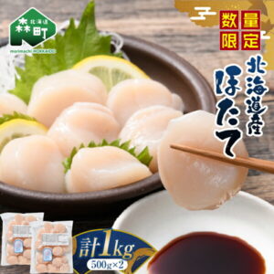 【ふるさと納税】 北海道産ほたて玉冷1kg（500g×2パック） 刺身用 ＜カネキチ澤田水産＞ 小分け 帆立 海産物 魚貝類 おつまみ 海鮮丼 魚介類 北海道 訳あり mr1-0878