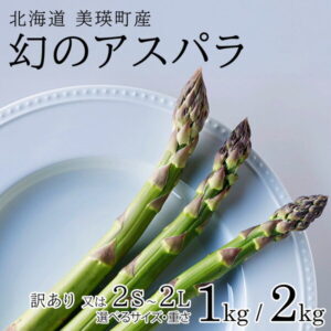 【ふるさと納税】幻のアスパラ 1kg 2kg【予約受付！】令和7年産 送料無料！美瑛町 本山農場のラスノーブル（グリーンアスパラ）2S〜2Lサイズ 訳あり 野菜 送料無料 北海道美瑛 北海道 美瑛町 アスパラ アスパラガス 美瑛産アスパラガス 北海道産 美瑛産