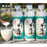 【ふるさと納税】岩手早池峰 のむ ヨーグルト 720ml×3本セット ギフト 生きた乳酸菌 免疫力 アップ 保存料不使用