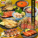 【ふるさと納税】 【 訳あり 】 敦賀 の 豪華海鮮福袋　全10品　【魚介類・海鮮福袋・海鮮・冷凍保存・福袋】蟹 ズワイガニ ホタテ 北海道帆立 イクラ ホッケ 甘エビ 甘海老 鯖寿司 博多 明太子 ねぎとろ ネギトロ