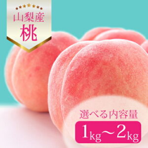 【ふるさと納税】【2025年 先行予約】桃 旬の完熟桃 1kg～2kg ギフト箱入り 選べる内容量 1kg 1.5kg 2kg【日本一のもも生産量】山梨直送 ! _桃 山梨 もも モモ フルーツ 果物 くだもの ギフト 山梨県 人気 美味しい 送料無料【配送不可地域：離島、沖縄県】【G1017345】