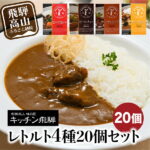 【ふるさと納税】キッチン飛騨　レトルトカレー　セット　詰め合わせ　4種20個　レトルト　レトルト食品　カレー　シチュー　ハヤシビーフ　飛騨牛　老舗　名店　［c502］ 29000円