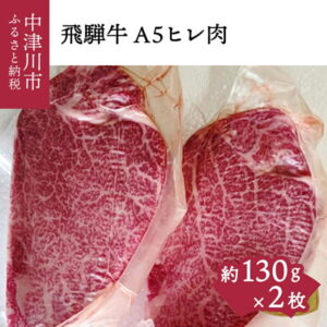 【ふるさと納税】20068 【おうちBBQ】飛騨牛A5ヒレ肉 130g×2枚