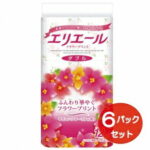 【ふるさと納税】エリエール トイレットティシュー フラワープリント ダブル 12R×6パック　72個　日用品