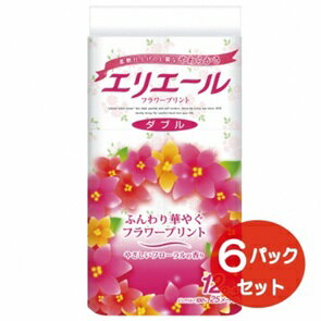 【ふるさと納税】エリエール トイレットティシュー フラワープリント ダブル 12R×6パック 72個 日用品