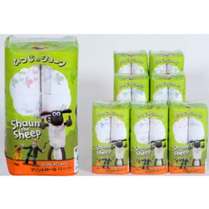【ふるさと納税】H-61 ひつじのショーン 12ロールダブル×8パック【トイレットペーパー】