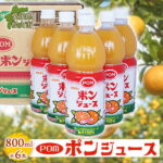 【ふるさと納税】POM ポンジュース（800ml×6本）フルーツ 柑橘 温州 うんしゅう みかん ミカン オレンジ 果汁 100％ ジュース 濃縮還元 F21Q-433