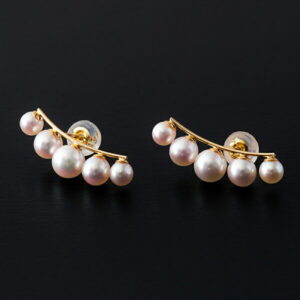 【ふるさと納税】P−050.上品エレガント横並びカーブラインピアス