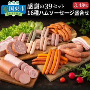 【ふるさと納税】感謝の39 セット/16種ハムソーセージ盛合せ3.48kg