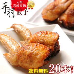 【ふるさと納税】餃子の馬渡<馬渡の手羽餃子20本>※入金確認後、2022年2月末迄に順次出荷します。 送料無料 お取り寄せ 手羽先餃子 国産100% パーティー 月曜から夜ふかし 怒り新党 宮崎餃子 特産品 宮崎県 高鍋町【冷凍】
