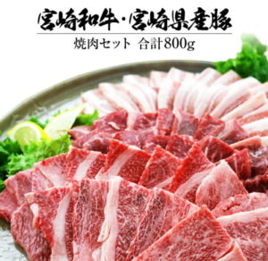 【ふるさと納税】宮崎和牛・宮崎県産豚焼肉800g&粗挽きウインナー180gセット《合計980g》都農町加工品