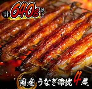 【ふるさと納税】うなぎ蒲焼4尾(計640g以上)国産鰻(ウナギ・さんしょう・たれセット)